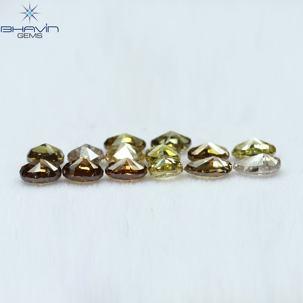 2.10 CT/14 Pcs Mix Shape Natural Diamond Mix Color SI1 Clarity (4.25 MM)