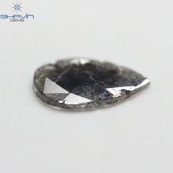 1.23 CT Slice Shape Natural Diamond Salt And Pepper Color I3 Clarity (11.88 MM)
