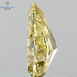 0.71 CT Pear Shape Natural Diamond Yellow Color VS1 Clarity (7.23 MM)