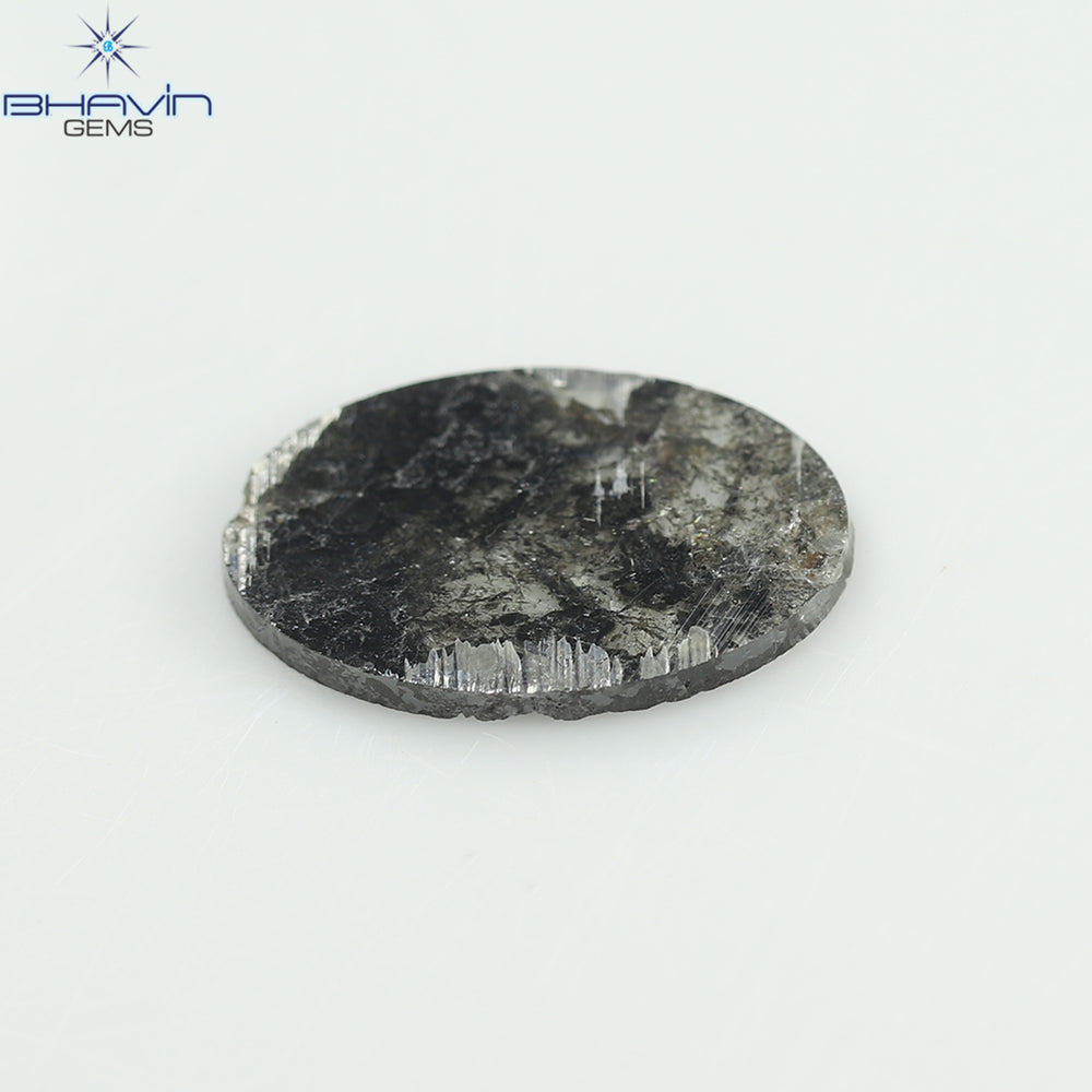 1.18 CT Slice Shape Natural Diamond Salt And Pepper Color I3 Clarity (12.06 MM)