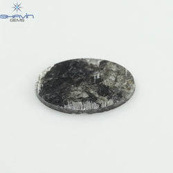1.18 CT Slice Shape Natural Diamond Salt And Pepper Color I3 Clarity (12.06 MM)