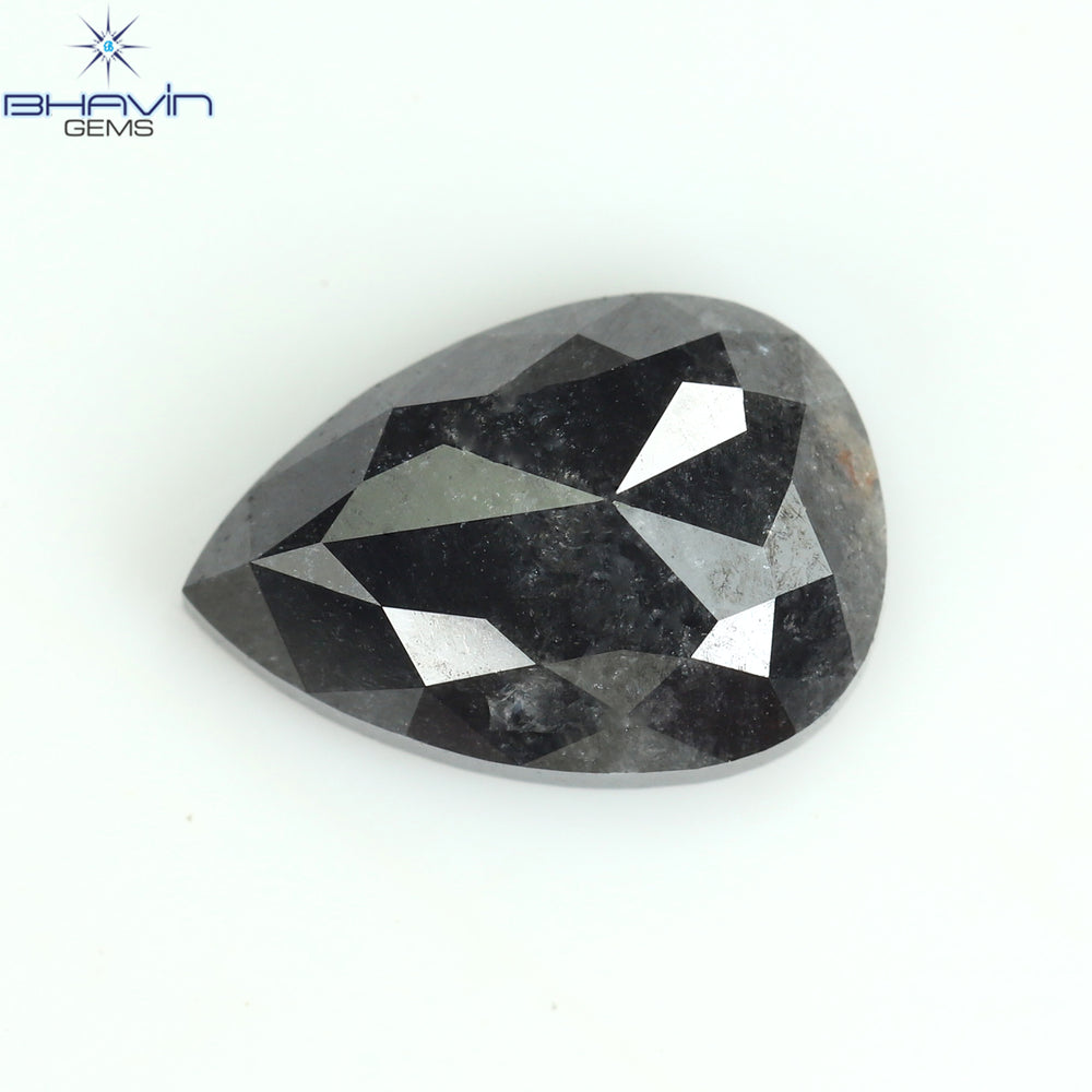1.76 CT Pear Shape Natural Loose Diamond Black Color I3 Clarity (9.28 MM)