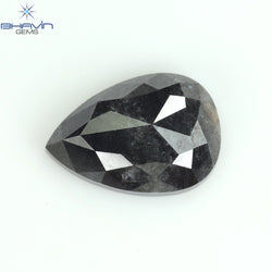 1.76 CT Pear Shape Natural Loose Diamond Black Color I3 Clarity (9.28 MM)