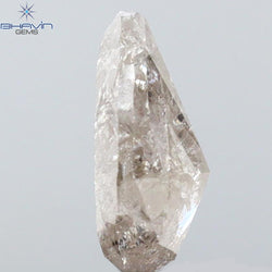 0.39 CT ペアシェイプ ナチュラル ルース ダイヤモンド ソルト アンド ペッパー カラー I3 クラリティ (5.27 MM)