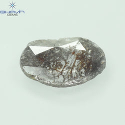 0.78 CT Slice Shape Natural Diamond Salt And Pepper Color I3 Clarity (10.86 MM)