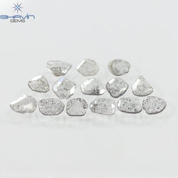 1.96 CT/14 Pcs Slice Shape Natural Diamond Salt And Pepper Color I3 Clarity (5.92 MM)