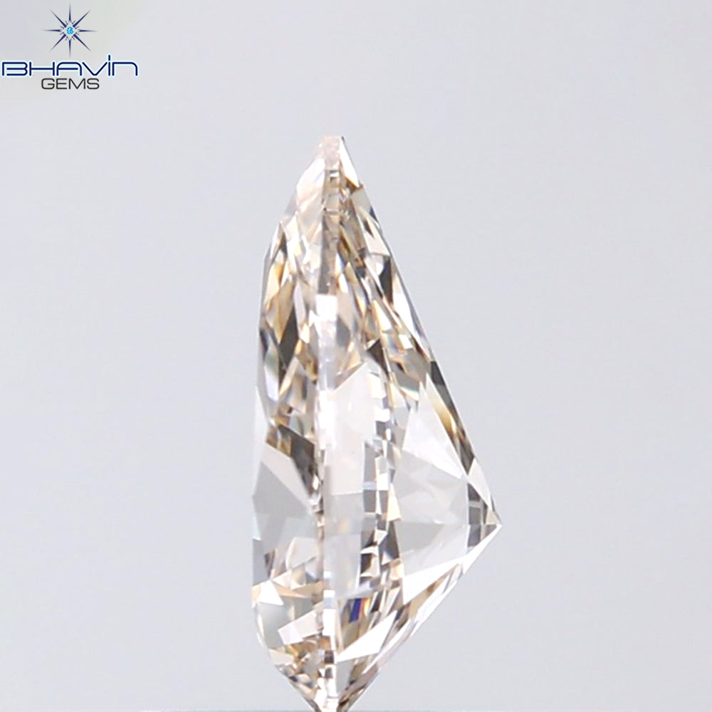 1.07 CT Pear Shape Natural Diamond Brown Color VVS1 Clarity (8.74 MM)