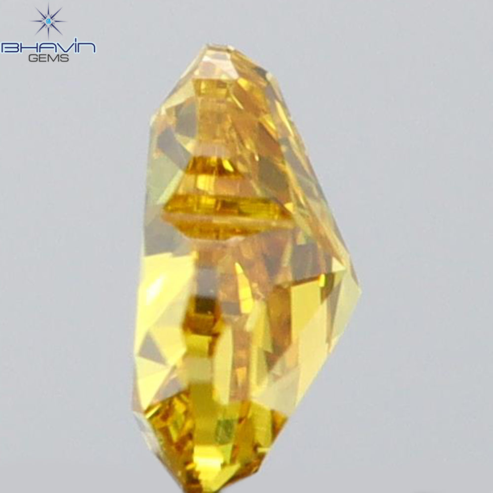 0.25 CT Heart Shape Natural Loose Diamond Orange Color SI2 Clarity (4.20 MM)