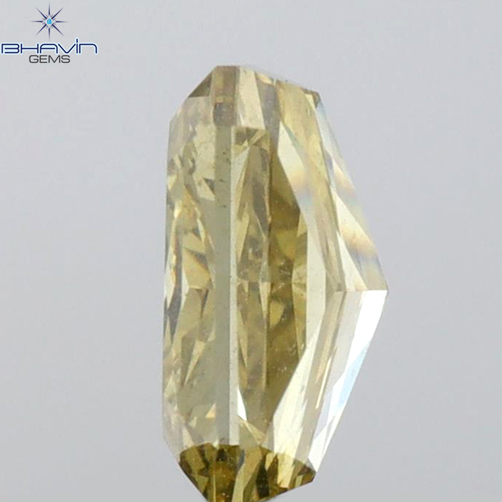 1.01 CT Radiant Shape Natural Diamond Green Yellow (Chameleon) Color SI1 Clarity (6.60 MM)