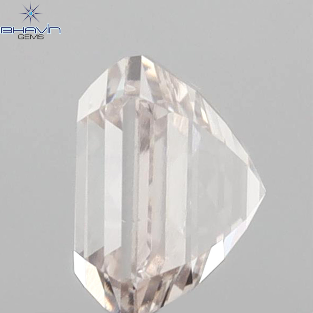 1.10 CT Asscher Diamond Enhanced Pink Color VS1 Clarity (5.46 MM)