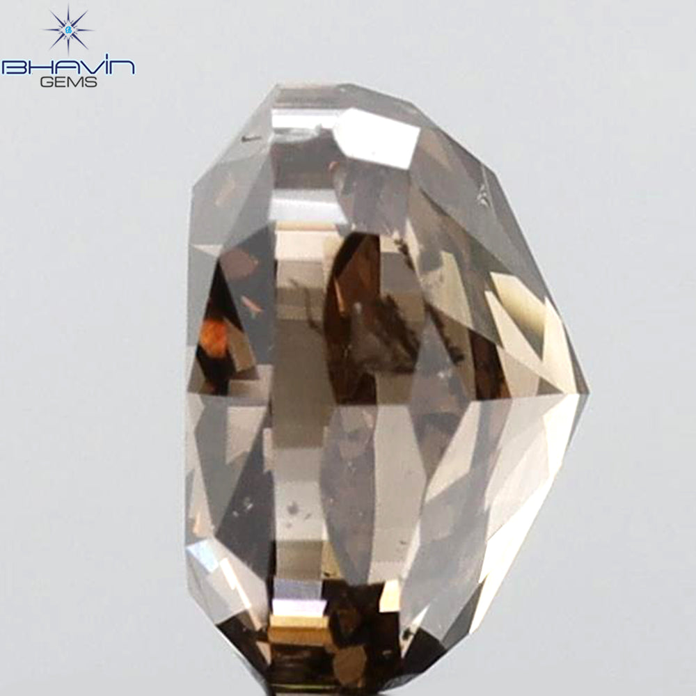 1.44 CT Cushion Shape Natural Diamond Brown Pink Color SI2 Clarity (6.33 MM)