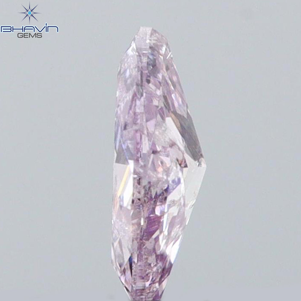 0.14 CT Marquise Shape Natural Loose Diamond Pink Color I1 Clarity (4.90 MM)