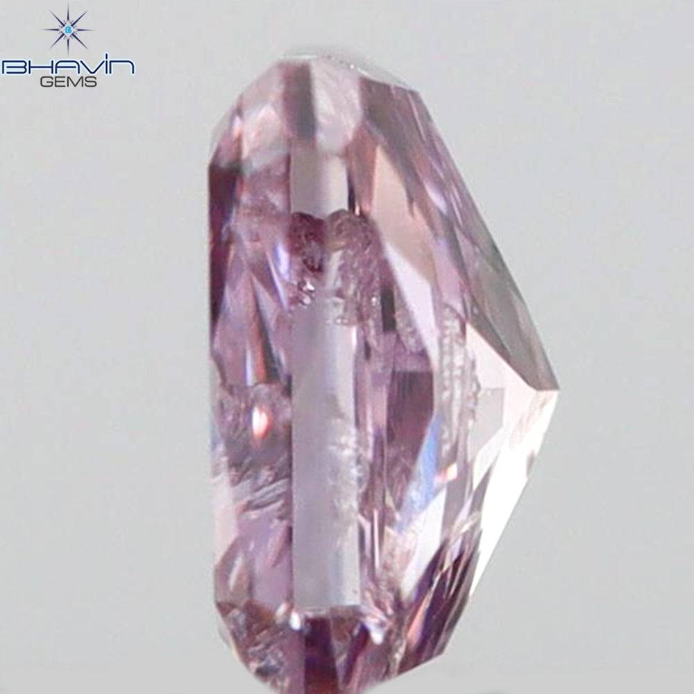 0.08 CT ラディアント シェイプ ナチュラル ダイヤモンド ピンク色 SI2 クラリティ (2.38 MM)