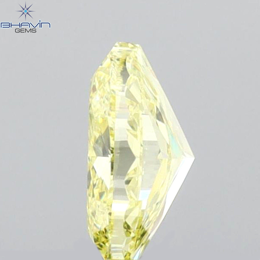 0.54 CT Oval Shape Natural Diamond Yellow Color VS1 Clarity (5.85 MM)
