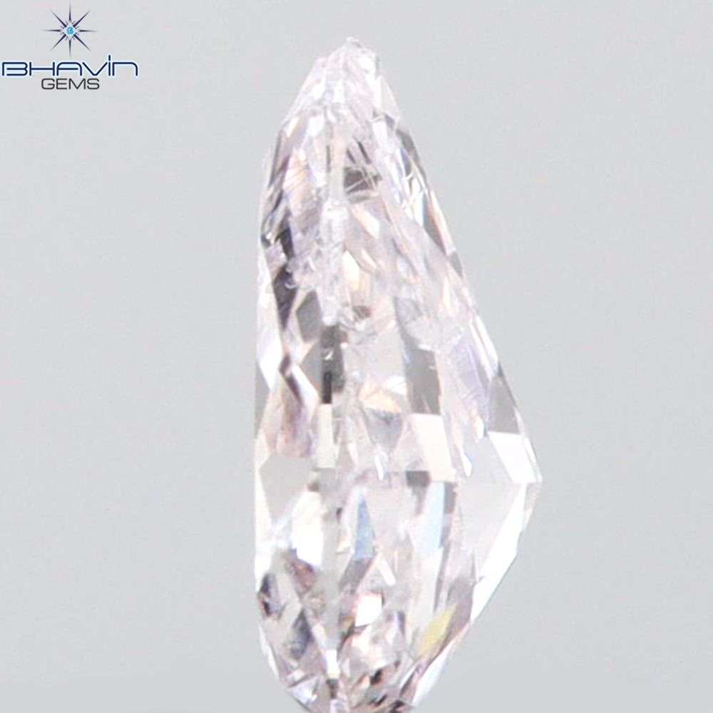 0.11 CT Pear Shape Natural Diamond Pink Color SI1 Clarity (3.76 MM)