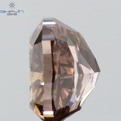 0.32 CT Cushion Shape Natural Diamond Brown Pink Color I1 Clarity (4.55 MM)