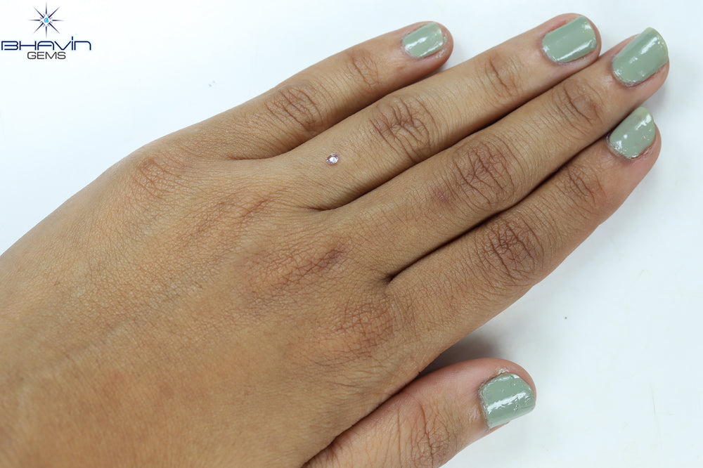 0.06 CT Oval Shape Natural Diamond Pink Color SI1 Clarity (2.73 MM)