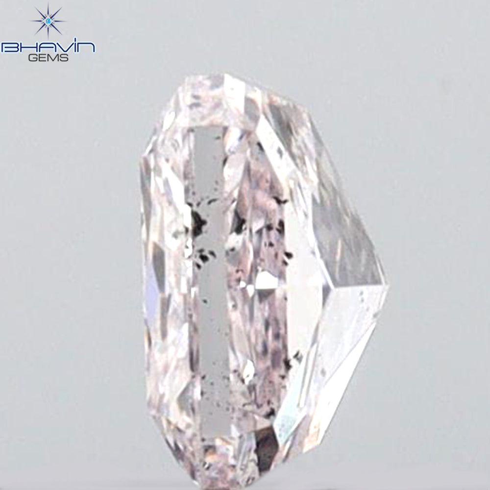 GIA Certified 0.41 CT Radiant Shape Natural Diamond Pink Color SI2 Clarity (4.10 MM)