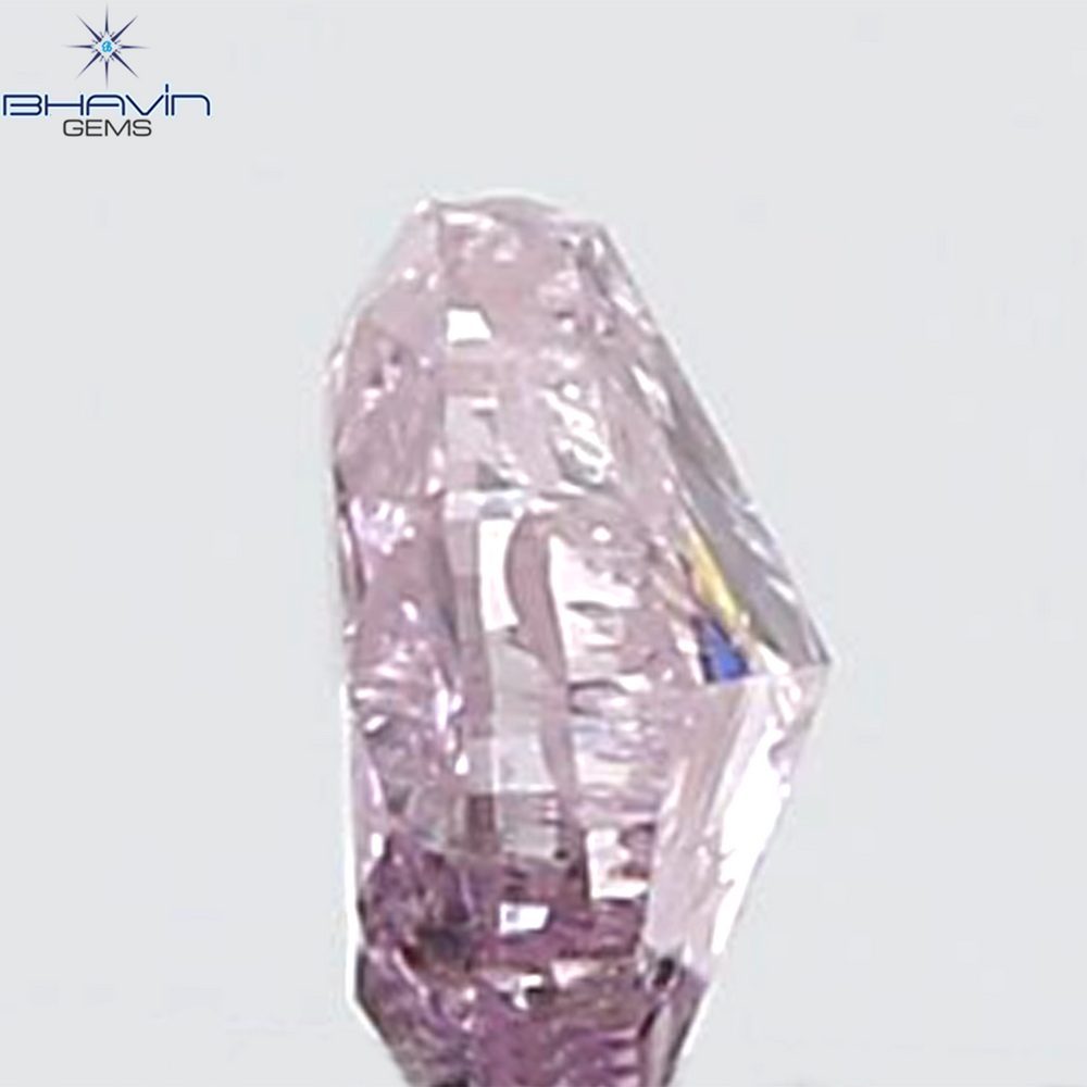 GIA Certified 0.27 CT Oval Shape Natural Diamond Purplish Pink Color I3 Clarity (4.34 MM)