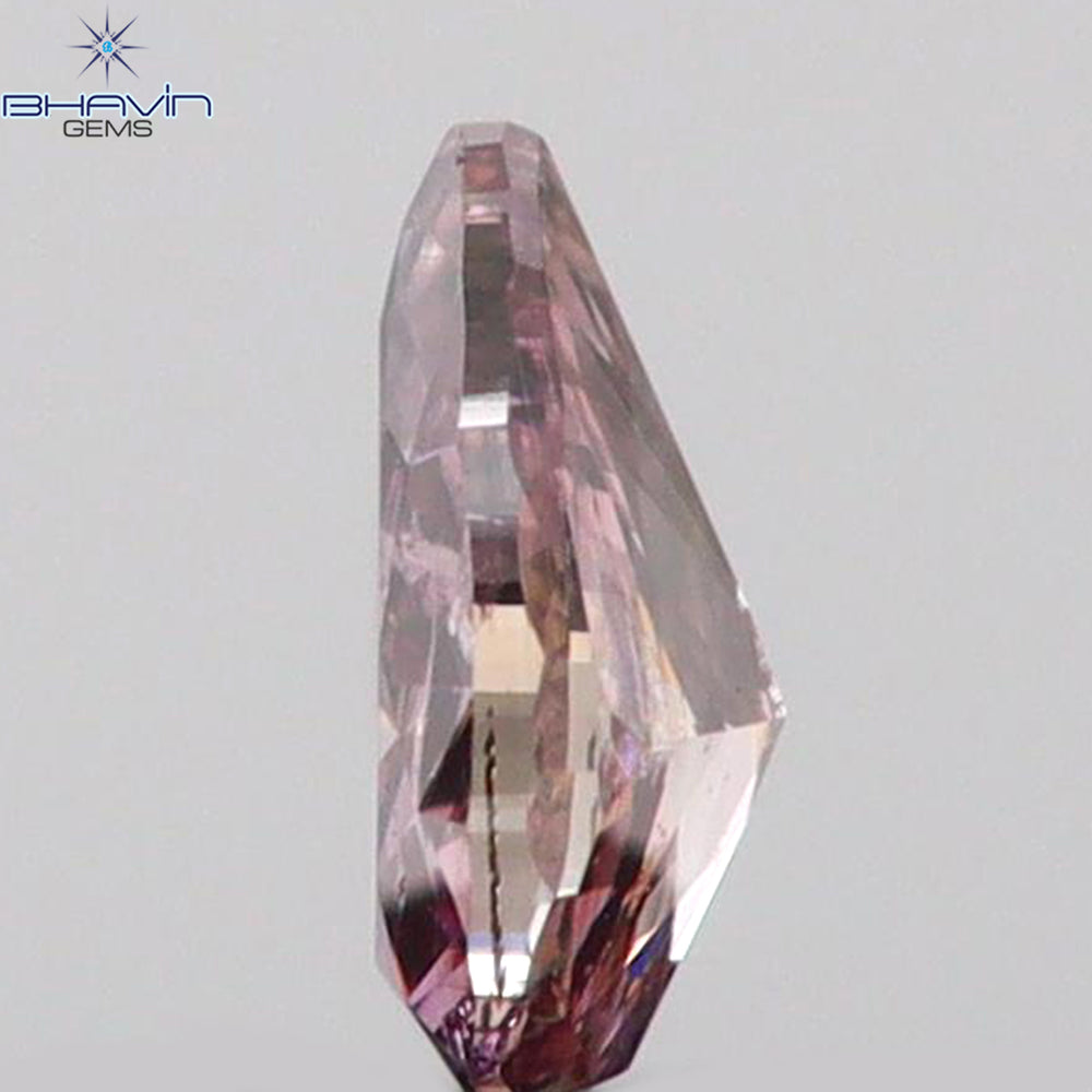 0.08 CT Pear Shape Natural Diamond Pink Color SI1 Clarity (3.50 MM)
