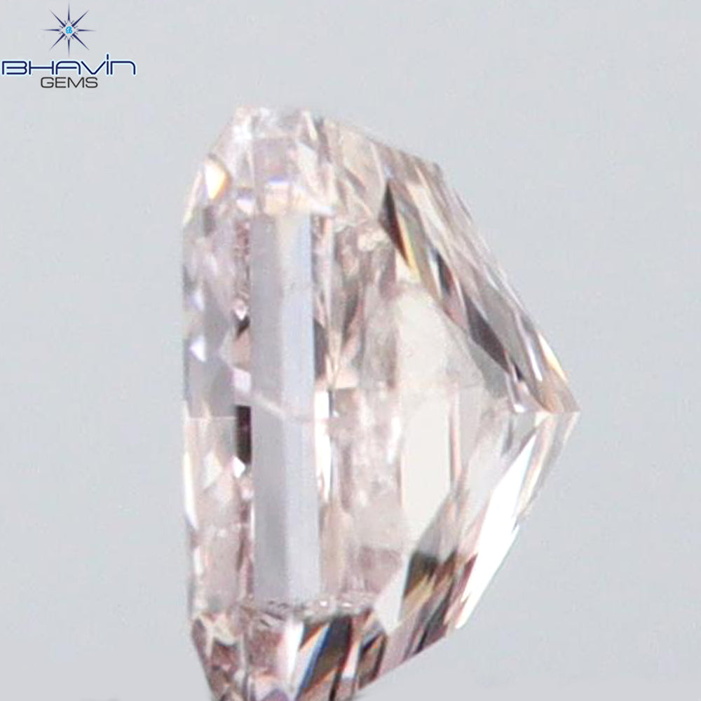 0.13 CT Radiant Shape Natural Diamond Pink Color SI2 Clarity (2.98 MM)