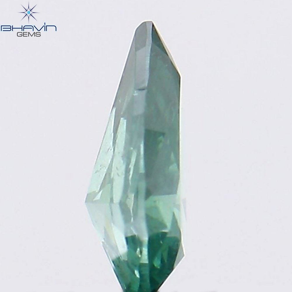 0.21 CT ペアシェイプ ナチュラル ダイヤモンド ブルー カラー I1 クラリティ (5.10 MM)