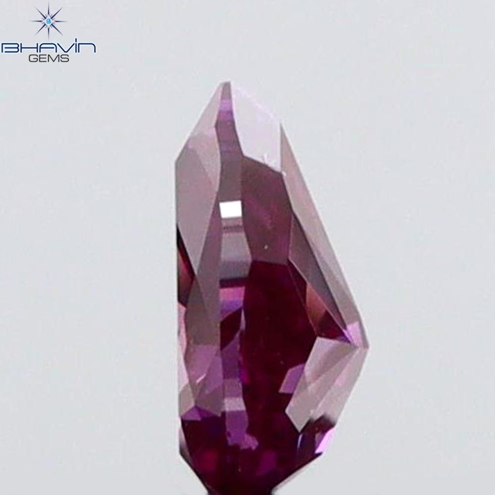 0.09 CT Pear Shape Natural Diamond Pink Color SI1 Clarity (3.52 MM)