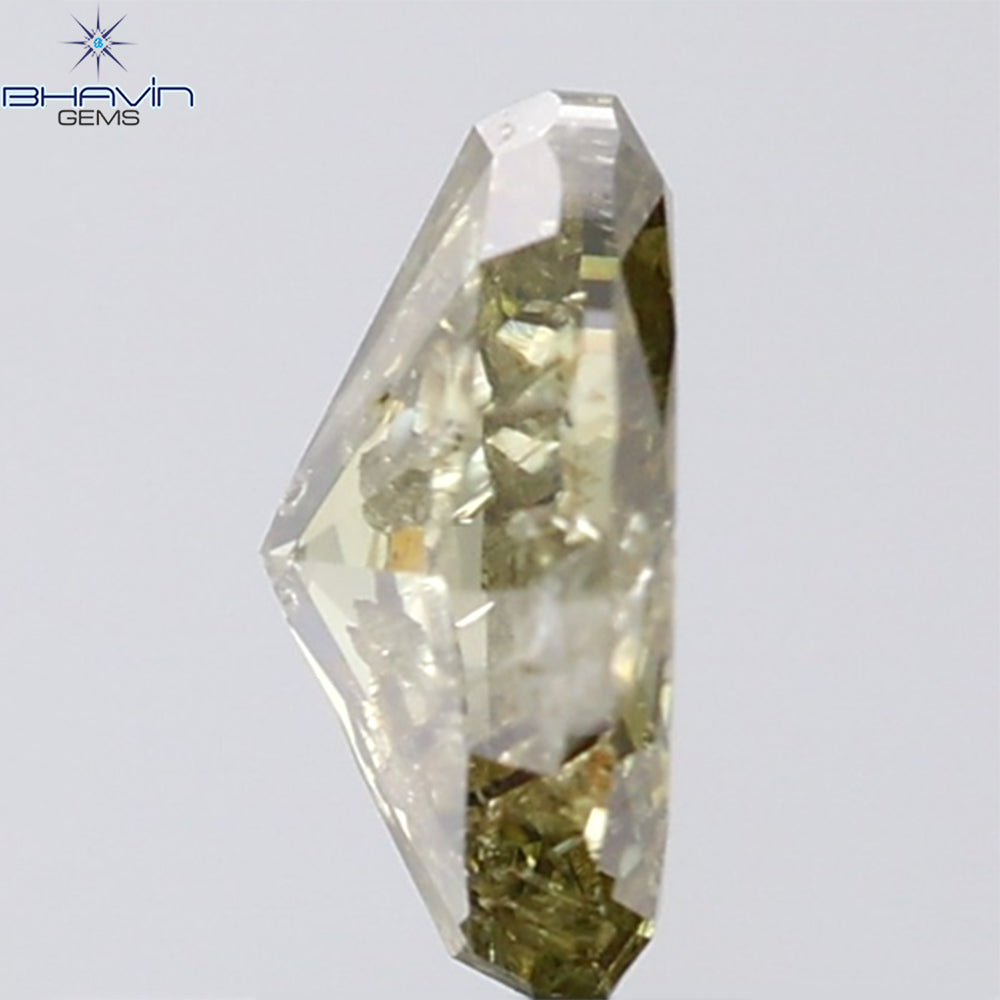 1.13 CT Oval Shape Natural Diamond Green (Chameleon) Color I3 Clarity (7.63 MM)