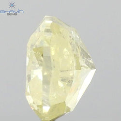 0.87 CT Cushion Shape Natural Diamond Yellow Color I3 Clarity (5.32 MM)