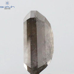 0.68 CT Emerald Shape Natural Diamond Salt And Pepper Color I3 Clarity (5.72 MM)