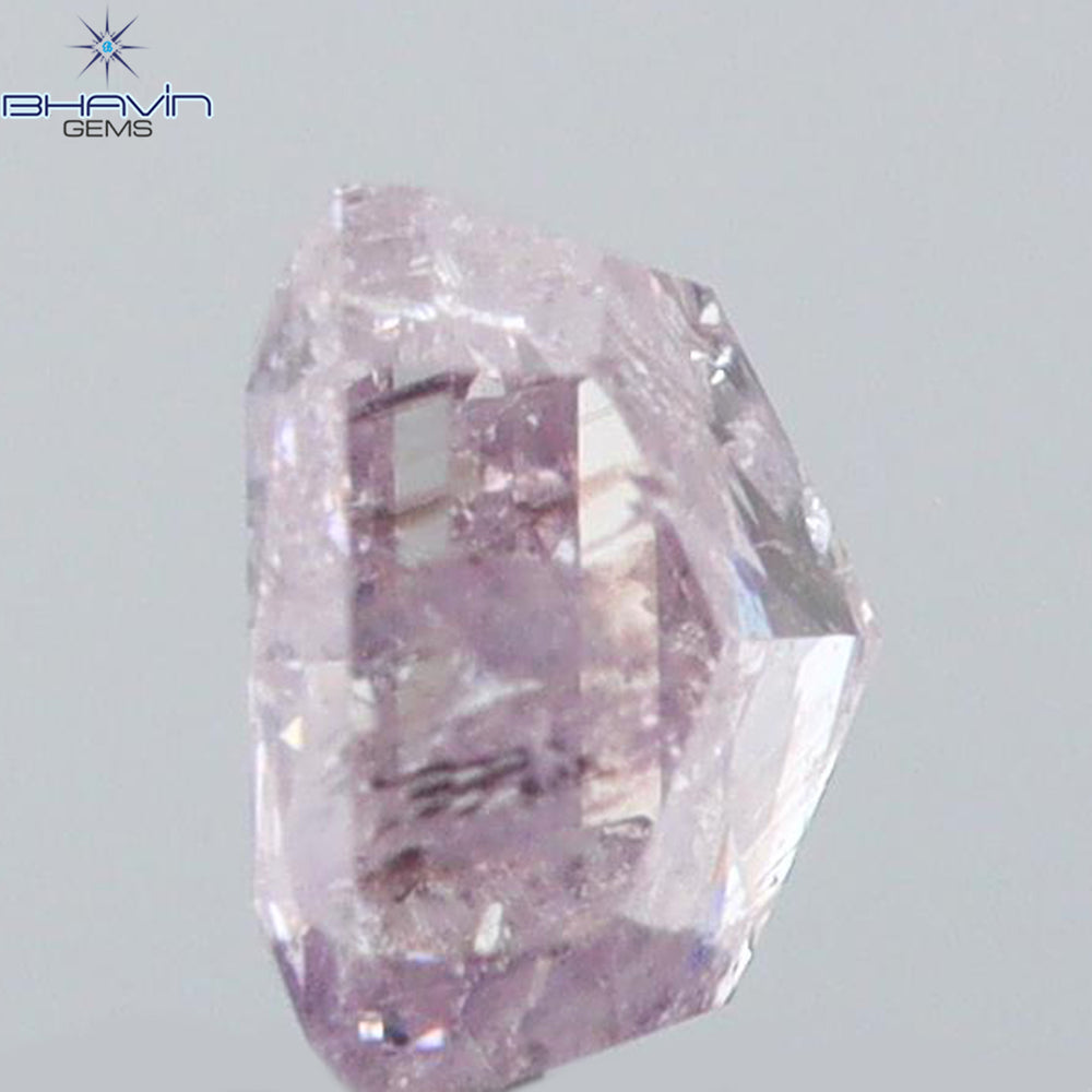 0.31 CT Radiant Shape Natural Diamond Pink Color I3 Clarity (3.66 MM)