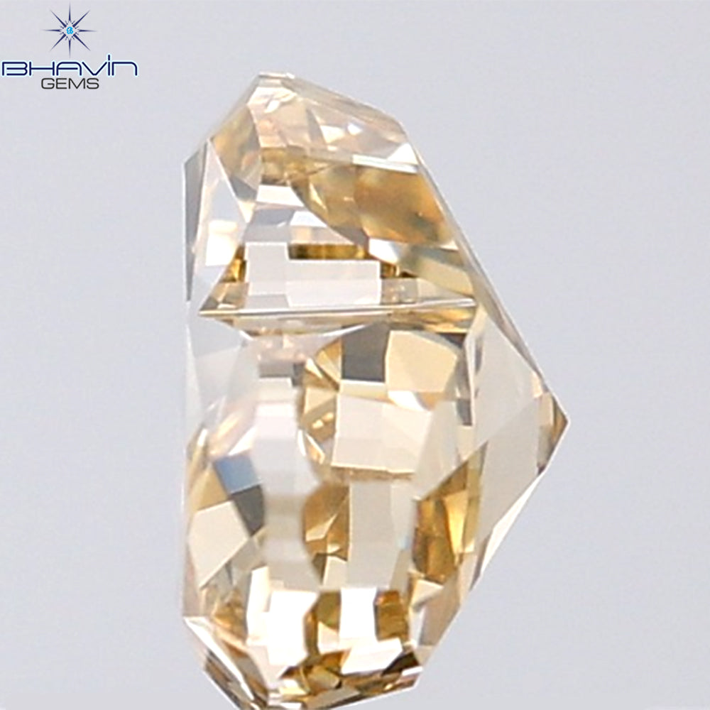 1.03  CT Heart Shape Natural Diamond Brown Orange Color VS1 Clarity (6.52 MM)