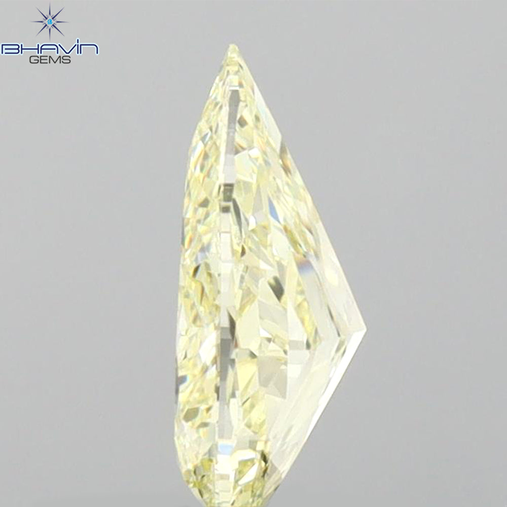 GIA Certified 1.03 CT Pear Natural Diamond Yellow Color SI1 Clarity (8.51 MM)