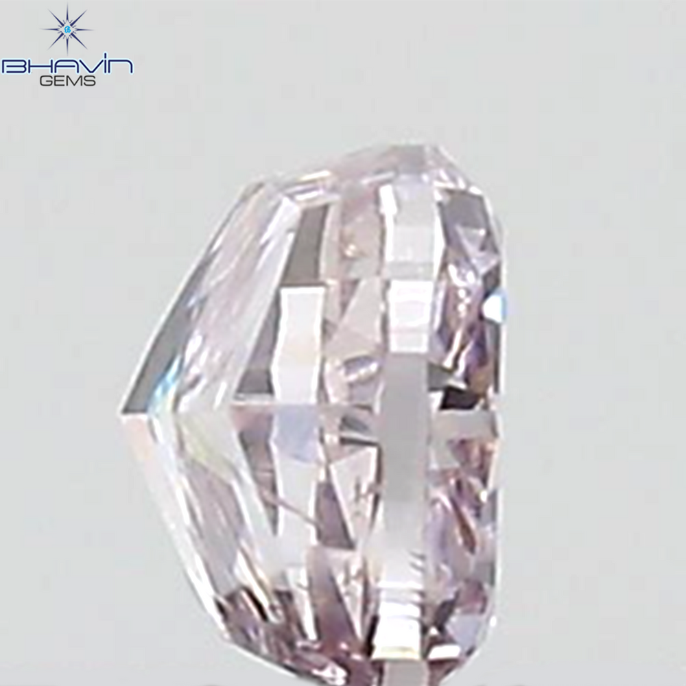 GIA Certified 0.25 CT Cushion Diamond Purplish Pink Color Natural Loose Diamond I1 Clarity (3.59 MM)