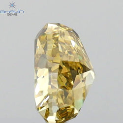 0.57 CT Heart Shape Natural Diamond Brown Yellow Color VS1 Clarity (4.97 MM)