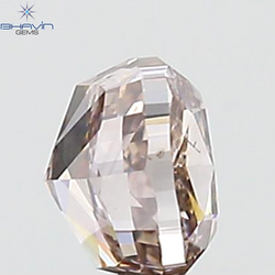 GIA Certified 0.43 CT Cushion Diamond Pink Brown Color Natural Loose Diamond SI1 Clarity (4.15 MM)