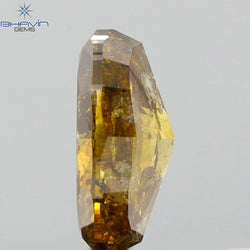 1.01 CT Oval Shape Natural Diamond Brown Orange Color I3 Clarity (7.16 MM)
