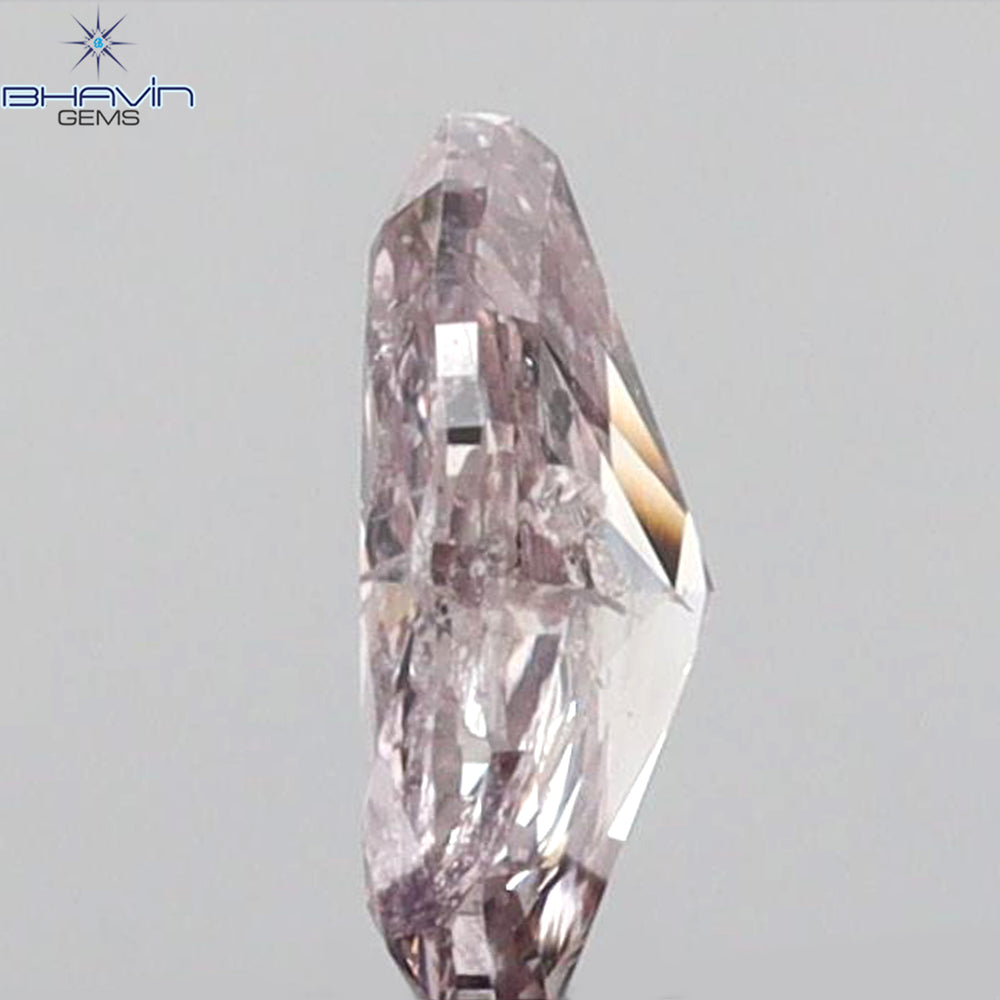 0.10 CT マーキス シェイプ ナチュラル ルース ダイヤモンド ブラウン ピンク カラー VS2 クラリティ (5.00 MM)