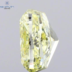 1.02 CT Cushion Shape Natural Diamond Yellow Color SI2 Clarity (5.90 MM)