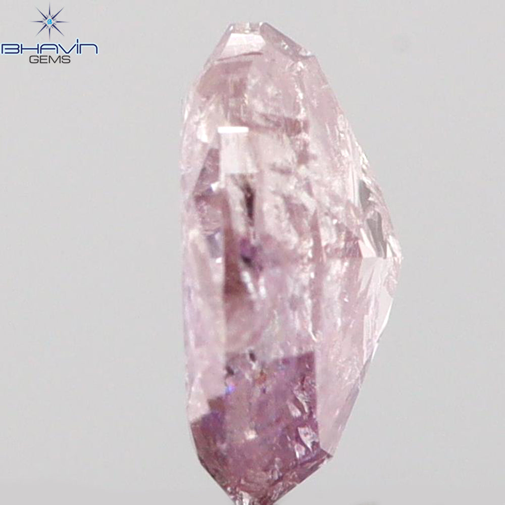 0.37 CT Oval Shape Natural Diamond Pink Color I3 Clarity (4.87 MM)