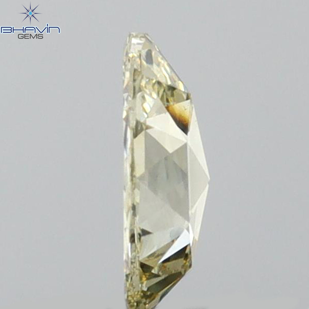 0.55 CT Oval Shape Natural Diamond Yellow Color SI1 Clarity (6.50 MM)