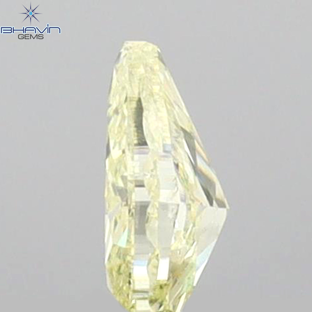 0.23 CT Pear Shape Natural Diamond Yellow Color SI1 Clarity (4.68 MM)