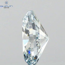 0.50 CT Oval Shape Natural Diamond Blue Color SI2 Clarity (6.00 MM)
