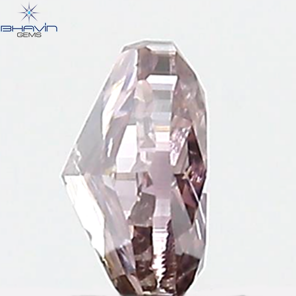GIA Certified 0.26 CT Oval Shape Natural Diamond Brown Pink Color I2 Clarity (4.42 MM)