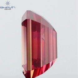 0.39 CT Emerald Shape Natural Diamond Pink Color VS1 Clarity (4.88 MM)