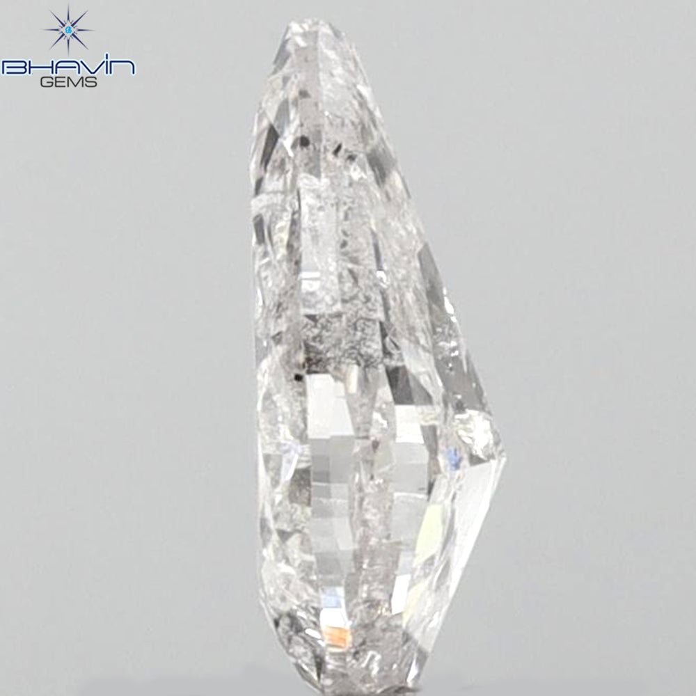 0.58 CT Pear Shape Natural Loose Diamond Pink Color I2 Clarity (7.38 MM)