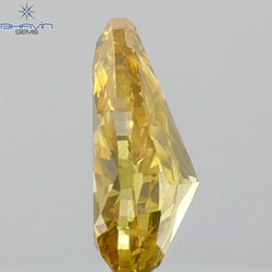 0.59 CT Pear Shape Natural Diamond Orange Color SI1 Clarity (6.78 MM)