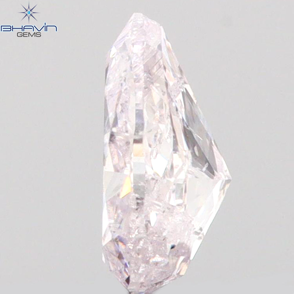 0.26 CT Pear Shape Natural Diamond Pink Color I1 Clarity (4.80 MM)