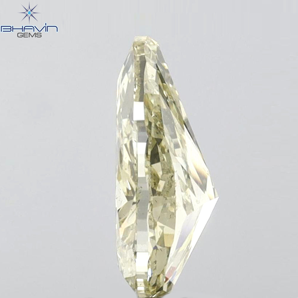 GIA Certified 2.00 CT Pear Diamond Brownish Greenish Yellow (CHAMELEON) Color Natural Loose Diamond (10.72 MM)
