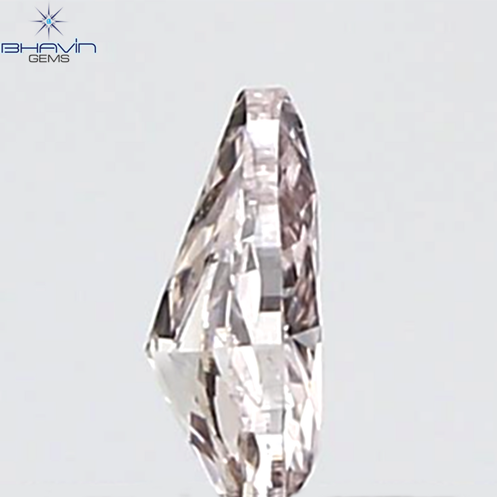 GIA Certified 0.26 CT Pear Diamond Brown Pink Color Natural Loose Diamond (5.34 MM)